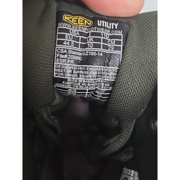 KEEN Men's Synchro Composite Toe Mid Waterproof 1030644 Hiker Boot Green 11D - Picture 4 of 8